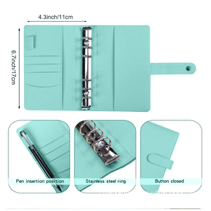 Agenda Personalizada de Piel Sintética Macaron, <span class=keywords><strong>A5</strong></span> A6, 6 Anillas, Hojas Sueltas, para Oficina, Negocios, Regalo - Product Image 6