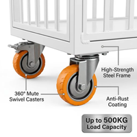Chariot de manutention robuste pour tissus, idéal pour les usines de vêtements industrielles et l'entrepôt de distribution de vêtements