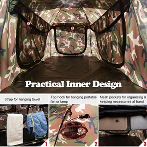 Tienda <span class=keywords><strong>de</strong></span> campaña individual plegable, catre con <span class=keywords><strong>cama</strong></span> para dormir, portátil sobre el suelo, <span class=keywords><strong>de</strong></span> camuflaje, para senderismo al aire libre - Product Image 3