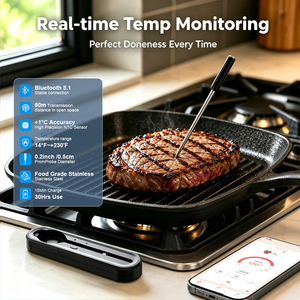 Premium Smart <strong>Bluetooth</strong> Digital Waterproof Meat <strong>Thermometer</strong> with App Display Accurate Wireless <strong>Kitchen</strong> BBQ <strong>Thermometer</strong> - Product Image 3