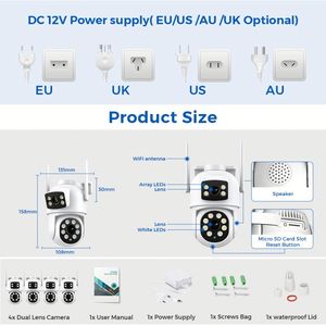 Kit <span class=keywords><strong>de</strong></span> <span class=keywords><strong>surveillance</strong></span> NVR à 4 caméras U Box, système <span class=keywords><strong>de</strong></span> caméra CCTV avec énergie solaire, caméra <span class=keywords><strong>de</strong></span> sécurité extérieure, dôme IP 1 3Sony Best - Product Image 6