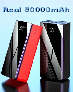 80000 мАч высокой емкости Power Bank двустороннее быстрое зарядное устройство 4USB выход цифровой дисплей Внешнее зарядное устройство для Huawei IPhone