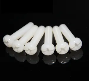 Tornillos de plástico de nailon para máquina, cabeza redonda, M2, M3, M4