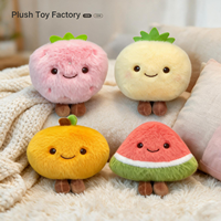 Lage minimale bestelhoeveelheid Fruitbal Cartoon Superzachte Pluche Speelgoed 8 inch Gevulde Dieren Speelgoed Premium Pluche Kraanmachine Arcade voor Meisjes