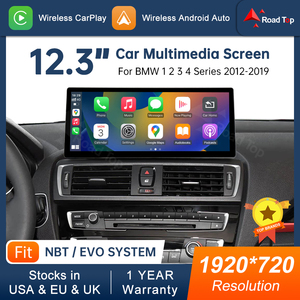 RoadTop Pantalla Multimedia Inalámbrica CarPlay de 12.3 Pulgadas para <span class=keywords><strong>BMW</strong></span> Serie 1 2 3 4 F20 F21 F22 F45 F30 F31 F32 F33 F45 NBT EVO 2012-2019 - Product Image 1
