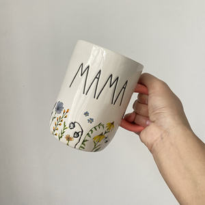 Tazas de Cerámica de Gran Capacidad con Letras, Estilo Pastoral, Taza de Mamá, Regalo - Product Image 2