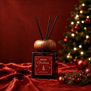 Vela Aromática de Navidad en Frasco de Vidrio Rojo, Decoración Navideña, Diseño Clásico, Una Mecha, Regalo de Aromaterapia - Product Image 6