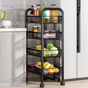 Carrito de almacenamiento de cocina de 4 niveles con ruedas para alimentos, utensilios de cocina y organización del baño - Product Image 2