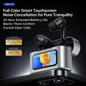 Беспроводные наушники VALDUS 2025 с сенсорным экраном, Bluetooth 5.3, TWS, 6 микрофонами, ANC+ENC, чипсетом JL, сенсорным управлением - Product Image 2