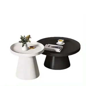 Современная легкая Роскошная креативная мебель для гостиной черный белый круглый Многоцелевой журнальный столик для гостиной открытый сад