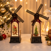 Neue Umweltfreundliche Weihnachts-Wasserlaterne mit LED-Lichtern, Spieluhr und Schneekugel für Feiertagsdekoration