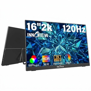 Moniteur portable IPS QHD 2,5K noir de 16 pouces avec rapport de contraste de 1200:1 pour les présentations professionnelles, extension d'écran d'ordinateur portable - Product Image 1