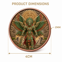 Pièce commémorative personnalisée 1 OZ .999 en cuivre fin, Déesse de la Lune Forestière, Relief 3D, Mythologie Fantastique, Objet de collection Premium