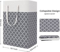 Grand panier à linge en tissu pliable, panier à linge autoportant avec poignées robustes, organisateur de rangement multi-usages pour la chambre à coucher