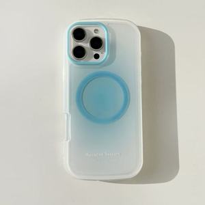 Màu rắn tối giản Halo Magnetic trường hợp điện thoại, bao gồm tất cả, chống thả, dần dần thay đổi màu sắc hình bầu dục trường hợp điện thoại - Product Image 6