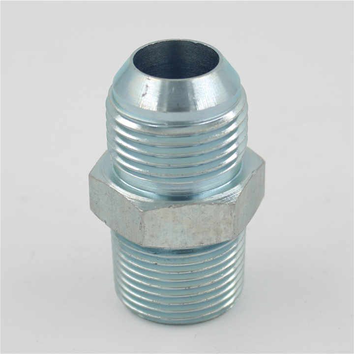 HFS (R) 1/2" NPT Male To 3/8" JIC Male Adapter Flared Tube Fitting Pipe