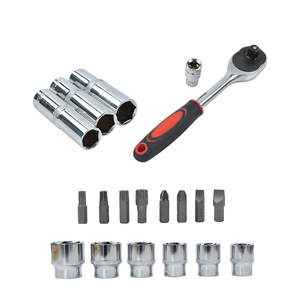 <b>Socket</b> <b>Ratchet</b> Wrench Set 1/2 In Chromium Vanadium Steel 94 Piece Auto Repair Tool Kit - Product Image 1
