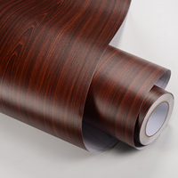 Película Decorativa Autoadhesiva de PVC de Alto Brillo con Textura Moderna de Grano de Madera para Diseño y Renovación de Interiores de Apartamentos