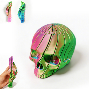 Juguete Antiestrés de Calavera Articulada Impresa en 3D, Giratoria y Deslizante - Product Image 1