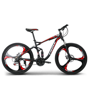 Bicicleta de Montaña de Suspensión Trasera, Frenos de Disco Dobles, Todoterreno, 21 Velocidades, Cuadro de Acero de Alto Carbono, Velocidad Variable - Product Image 5