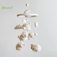 Bas quantité minimale de commande Bébé Jouets En Gros À La Main Népal Laine Mouton Bébé Mobiles pour Bébé Fille Garçons Coran Pépinière Berceau Lit Mobiles