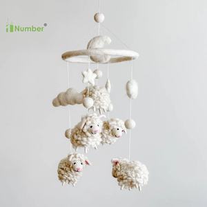 Bas quantité minimale de commande Bébé Jouets <span class=keywords><strong>En</strong></span> Gros À La <span class=keywords><strong>Main</strong></span> Népal <span class=keywords><strong>Laine</strong></span> Mouton Bébé Mobiles pour Bébé Fille Garçons Coran Pépinière Berceau Lit Mobiles - Product Image 3