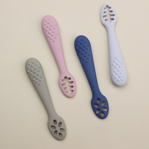 Idée de nouveau produit pour tout-petits 2024 - Cuillère d'apprentissage pour bébé de 6+ mois, sans BPA, ensemble de cuillères en silicone pour la première alimentation - Product Image 4