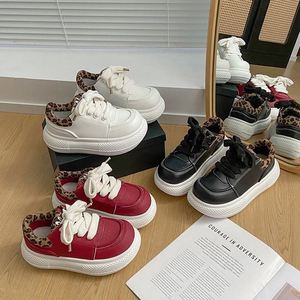 Zapatos Casuales con Cordones y Punta Redonda, Zapatos Blancos de Moda para Mujer, Primavera-Otoño 2026, Zapatos con Plataforma para Aumentar la Estatura - Product Image 1