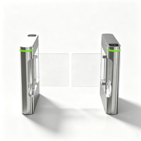 Torniquete de Acceso Peatonal con Reconocimiento Facial, Tarjeta RFID y Código QR para Supermercado, Puerta Giratoria de Seguridad Eléctrica Automática