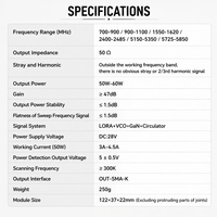Modul RF DESCBOOST 50W 700-5850MHz Pita Lebar LoRa GaN 47dB Gain Peralatan Komunikasi Nirkabel Jarak Jauh