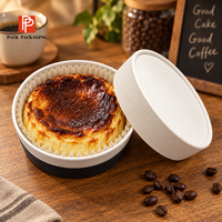 Kemasan Tabung Kertas Khusus Food Grade Daur Ulang untuk Kue Cheesecake Basque dengan Logo