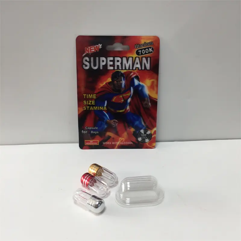 3D superman 7000k rhino sex pill package