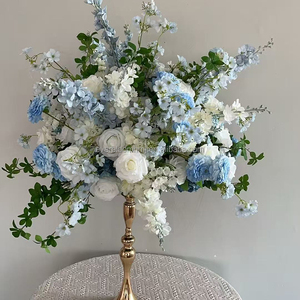 G, superventas, piezas de <span class=keywords><strong>centro</strong></span> de boda, decoración de mesa, arreglo floral, Bola de flores azules, centros de mesa florales para mesa de boda - Product Image 3