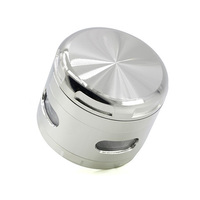 Moulin en métal de 2.5 pouces, 4 pièces, en Zinc, pour tabac, épices, herbes, avec ouverture de fenêtre, accessoires pour fumer, nouvel arrivage