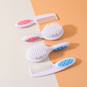 Juego de Cepillo y Peine <span class=keywords><strong>para</strong></span> Bebé, Libre de BPA, Cepillo <span class=keywords><strong>para</strong></span> Cabello de Recién <span class=keywords><strong>Nacido</strong></span>, Peine Infantil, Masajeador de Cabeza, Juego de Peines <span class=keywords><strong>para</strong></span> Niños - Product Image 2