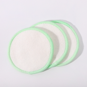 Gran oferta, almohadillas desmaquillantes reutilizables de rizo de bambú suave redondo, juego de bolsas de algodón, toallita de bambú lavable para niñas - Product Image 5