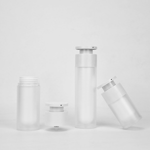 Flacon pompe airless en plastique pour sérum et lotion cosmétique, joli flacon rond crème 30ml 50ml 15ml pour emballage de sérum facial - Product Image 5