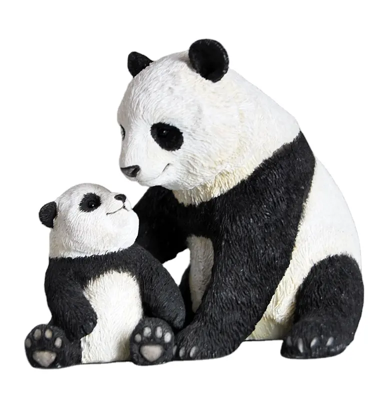 Figura de panda de resina personalizada, animal realista simulado
