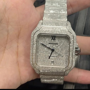 Top Quality Luxury Handmade Fully Iced Out Hip Hop <b>Watches</b> Bust Down VVS Diamond Moissanite <b>Watches</b> - Product Image 4