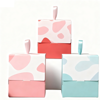 Boîte d'emballage de rouge à lèvres miniature rose personnalisée avec logo pour filles - Cadeau rétro et miniature - Boîte cadeau pliable