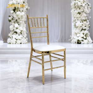 Commercio all'ingrosso forniture per feste sedie da pranzo in metallo galvanico <span class=keywords><strong>oro</strong></span> sedia Chiavari per eventi - Product Image 1