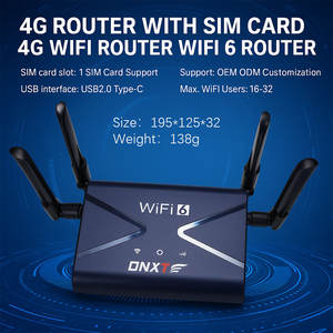 נתב 4G עם כרטיס סים, נתב Wifi 4G, נתב Wifi 6, מודם Wifi, כרטיס סים, USB2.0, Type-C, WAN/LAN, אנטנה מרובעת, DNXT CPE907 - Product Image 2