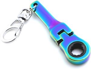 Clé à cliquet courte de 10 mm, porte-clés - Mode vintage, métal, personnalisable - Product Image 2