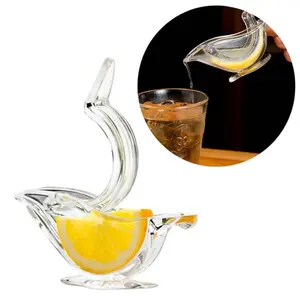 Portable Transparent Acrylic Manual Fruit Lemon Juicer Hand Lemon Squeezer Bird
