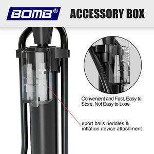 Pompe à air BOMB 160 PSI pour vélo, avec manomètre, en alliage d'aluminium, pour pneus de vélo de route et aiguille à ballon, vente en gros - Product Image 3