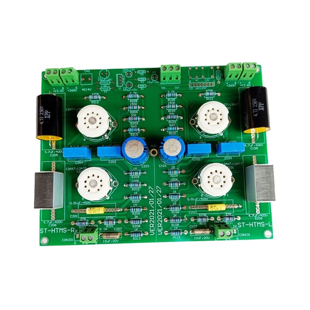 12AX7/12AT7/12AU7 Stereo Tube Power Amplifier Board Symmetrical Design Refer to Hetian Mao's Circuit
