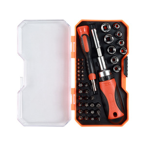 <b>Multi</b> Functional Ratchet <b>Screwdriver</b> <b>Bit</b> And Socket Set 1/4 In Steel Portable Household Repair Tool - Product Image 2