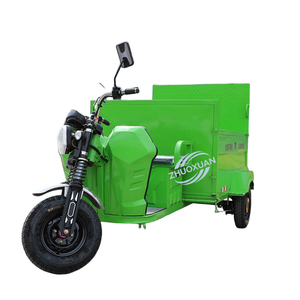 รถสามล้อไฟฟ้าแบบพื้นเรียบ 4 ถัง สำหรับงานสุขาภิบาล ปรับแต่งได้อเนกประสงค์ บรรทุกขยะได้ 100-200 กก. ระยะทางวิ่ง 50-70 กม. - Product Image 5