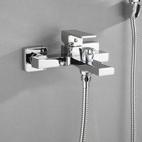 Robinet de baignoire cascade mural de luxe en laiton de haute qualité pour douche