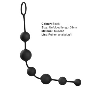 DKKtech <strong>Anal</strong> <strong>Chain</strong> with 6 Balls Adults Erotic Prostate Massage <strong>Anal</strong> Bead Silicone Butt Vaginal Plug Ring Sex Toys for Men Women - Product Image 4